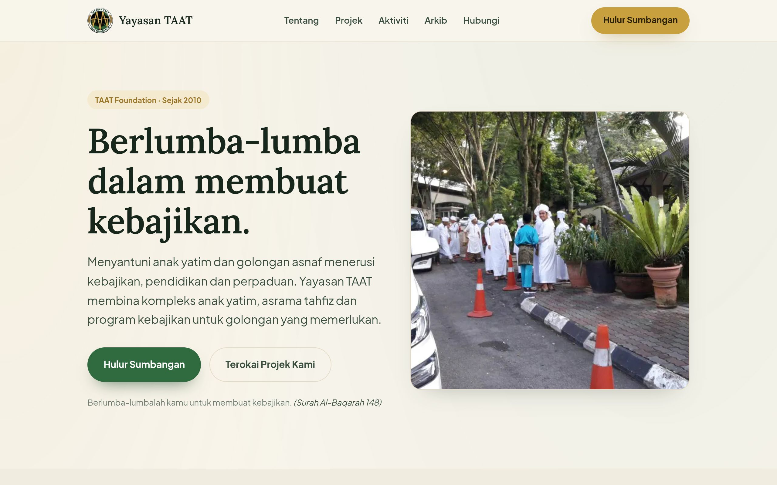 Screenshot of Yayasan TAAT